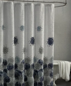 DKNY Brushstroke Floral Microsculpt Fabric Shower Curtain 72" x 72" NIP - Picture 1 of 11