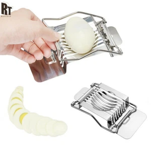 1pc Stainless Steel Hard Boiled Chopper Slicer Cutter Egg Tomato Kitchen Tool - Picture 1 of 3