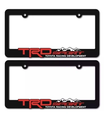 TRD-SPORT-License-Plate-Frames-Toyota-TRD-Tacoma-Tundra-4Runner-RAV4-Highlander - Image 1 of 4