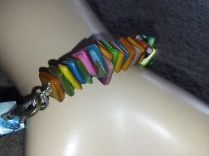 Armband Muschel Splitt Bunt mehrere Plättchen wunderschön Trends Mehrfarbig schö - Bild 1 von 7