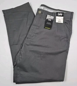 LEE Mens Slim Straight Active Stretch Motion Flex Waistband Gray 40x30 New w Tag - Picture 1 of 9
