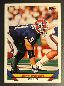 Tarjeta coleccionable de fútbol americano NFL Jeff Wright 1993 Topps #99 Buffalo Bills - Imagen 1 de 2
