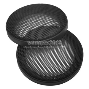2pcs 3" inch 106mm Speaker Grill Cover Audio Decorative Circle Metal Mesh #Black - Picture 1 of 7