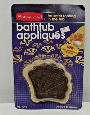 Apliques de bañera Rubbermaid Seashell 1983 vintage color: chocolate n.º 7096 nuevos  Foto 1 de 4