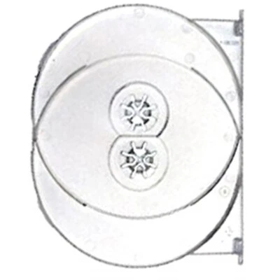 TTL MEDIA 1 x doppelt klar DVD Fach nur für Halter 2 Disc erweiterbares Gehäuse mit Clips Neu