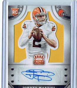 Johnny Manziel 2014 Panini Crown Royale Rookie Signatures Gold Auto/Autograph/15 - Picture 1 of 1