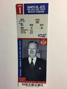 Boleto de los New York Giants vs New York Jets 8 de agosto de 2019 - Imagen 1 de 1