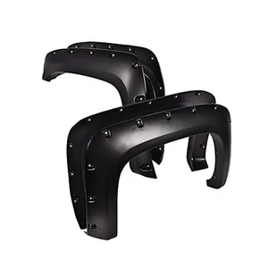 Smooth Pocket Riveted Fender Flares Fit Chevy Silverado 1500 2007-2013/ 2500HD - Picture 1 of 9