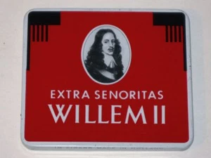 Vintage WILLEM II Extra Senoritas CIGARS Advertising Tin! (Made in Holland) - Picture 1 of 5