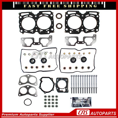 UPGRADED MLS Head Gasket Head Bolts Fits 99-05 SUBARU IMPREZA 2.5L SOHC EJ25 Foto 1 de 2