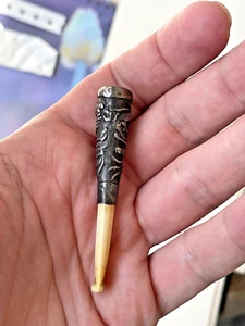 Antique Silver Dragon Vietnamese Cigarette Holder Vietnam - Picture 1 of 6