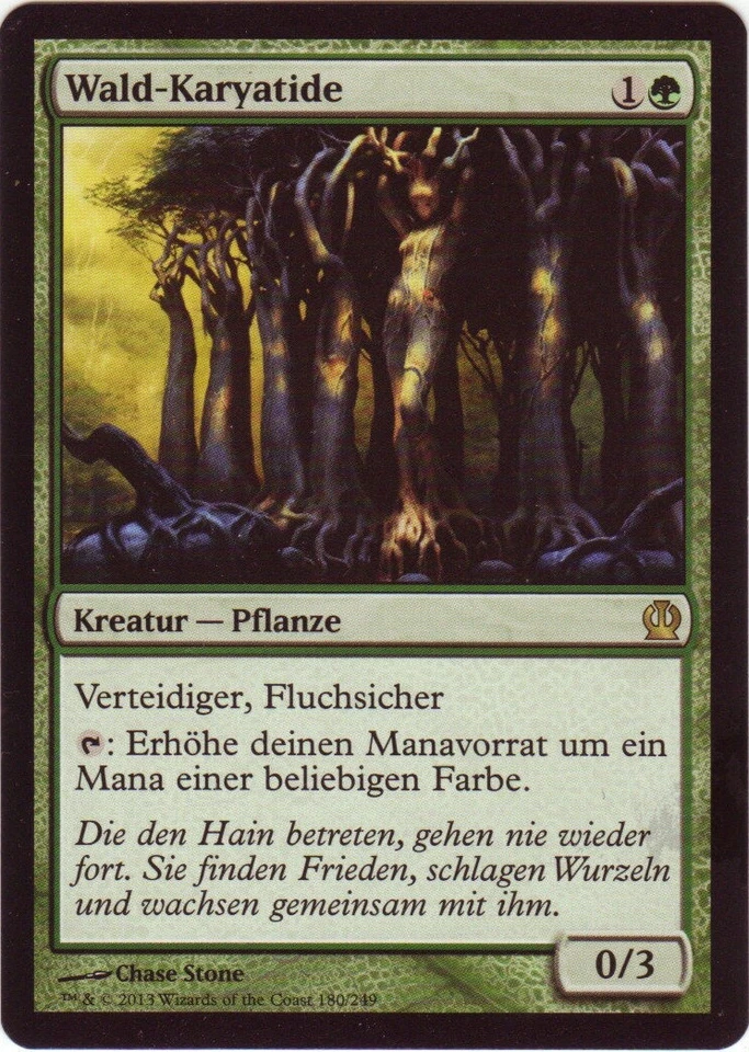 TOP  Wald-Karyatide / Sylvan Caryatid  - THEROS -  deutsch  (excellent) Hexproof - Bild 1 von 1