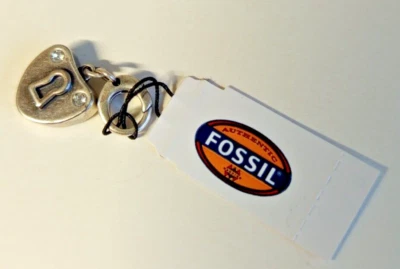 Fossil Anhänger Charms JF88012040 Herz Schlüsselloch Strass NEU OVP - Bild 1 von 4
