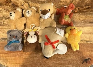 "2 osos marrones de peluche miniatura vintage, 7 mini animales de peluche surtidos - 2"" H" - Imagen 1 de 9