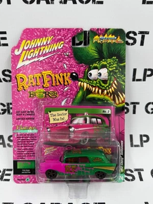 JOHNNY LIGHTNING 1957 Chevy Ambulance Rat Fink Wagon 1:64 Diecast Street Freaks - Image 1 of 2
