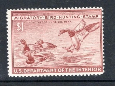 1946 RW13  Duck Hunting $1.00  Redheard Ducks MNH - Image 1 of 2