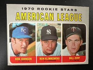 1970 Topps A.L Rookie Stars #702 Bob Johnson Ron Klimkowski Bill Zepp (RC) - Bild 1 von 2