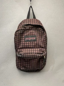 Mochila escolar JanSport color rosa malva a cuadros - Imagen 1 de 4