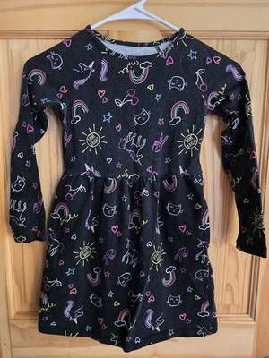 Girls Size 6-7 Unicorm Rainbow Dress - Image 1 of 3