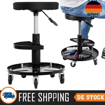 WERKSTATTHOCKER WERKSTATTSTUHL ARBEITSHOCKER ARBEITSSTUHL SITZ HÖHENVERSTELLBAR - Bild 1 von 4