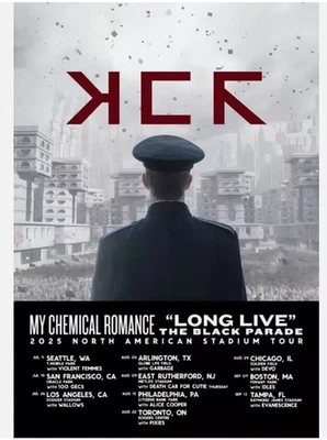 MY CHEMICAL ROMANCE 2025 North America Tour Poster Print