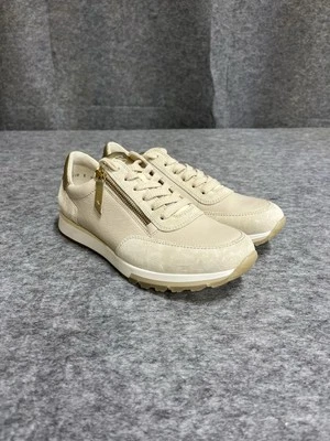 Zapatillas Paul Green Tate para mujer 10 zapatos de lujo de cuero tostado con cremallera Foto 1 de 4