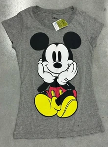 Disney Mickey Mouse Front Back Gray T-shirt Size M Women’s - Picture 1 of 5