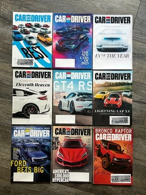 CAR & DRIVER Magazine 9pc Lot 2022 Breaking Up Large Car Magazine Collection Foto 1 de 4