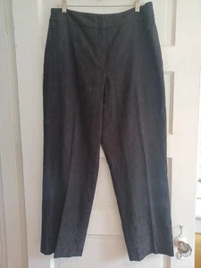 Talbots Vintage schwarz Baumwolle Jacquard Hose 14 gerades Bein Party Urlaub - Bild 1 von 12
