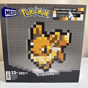 MEGA Pokemon Eevee 323 Piece Building Set Containing 1 Pixelated Retro SEALED - Picture 1 of 6