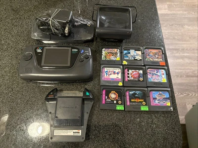 Game Genie Sega Game Gear Lot Codemaster Super Wide Gear And 9 Games And Battery - Image 1 of 4