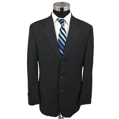 Blazer masculino Chaps Ralph Lauren 40 preto casaco esportivo jaqueta 3 botões ventilado - Imagem 1 de 4