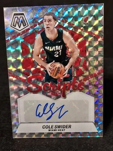 COLE SWIDER - 2023 Panini Mosaic Scripts [Autograph] Silver Mosaic Prizm MS-CSH - Picture 1 of 5