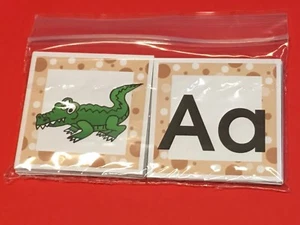 ABC Phonics Match - 52 cards- Laminated Cards Set Homeschool Pre-k - Picture 1 of 4