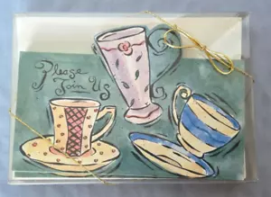¡NUEVO! 10 invitaciones de fiesta de té con sobres de Michel & Co - Imagen 1 de 4