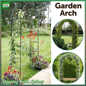Heavy Duty Metal Garden Arch Pergola Pavilion Outdoor Home Climbing Plant Arbour - Picture 1 of 11