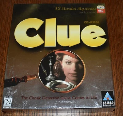 CLUE PC Game Vintage 1996 CD-ROM (Windows 3.1,Windows 95) Hasbro Interactive - Image 1 of 4