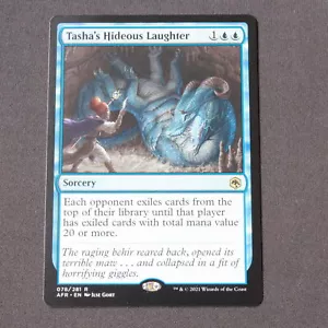 Tasha's Hideous Laughter 79 Magic The Gathering Aventuras en los Reinos Olvidados AFR Raro Casi Nuevo - Imagen 1 de 2