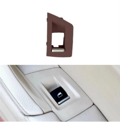 Interruptor de elevación de ventana delantera derecha botón rojo marrón cubierta moldura para BMW F10 F11 Foto 1 de 4