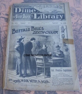 BUFFALO BILL CODY DEATH CHARM 1893 BEADLE NEW YORK DIME LIBRARY #863 DIME NOVEL - Picture 1 of 1