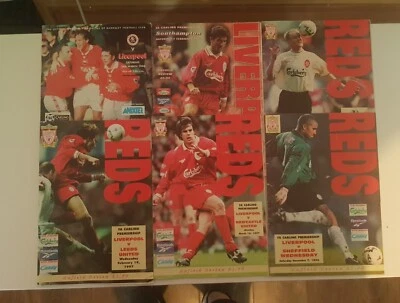 Liverpool programmes LFC Anfield 1997/98 x 6 - Image 1 of 4
