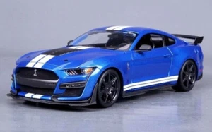 2020 FORD MUSTANG SHELBY GT500 BLUE MET. 1/18 DIECAST MODEL CAR BY MAISTO 12130 - Picture 1 of 7