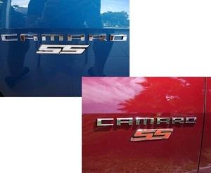 For 2010-2015 Chevrolet Camaro SS Fender Badges Emblems Set in White - Picture 1 of 2