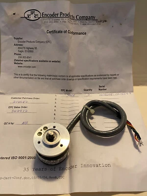ENCODER PRODUCTS ACCU-CODER 755A-06-S-1000-R-HV-1-S-S-N 6mm shaft - Image 1 of 2