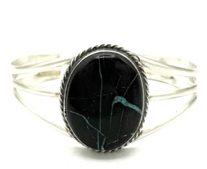 Navajo Blue Moon Turquoise Handmade Old Style Sterling Silver Bracelet Rare Sale - Picture 1 of 11