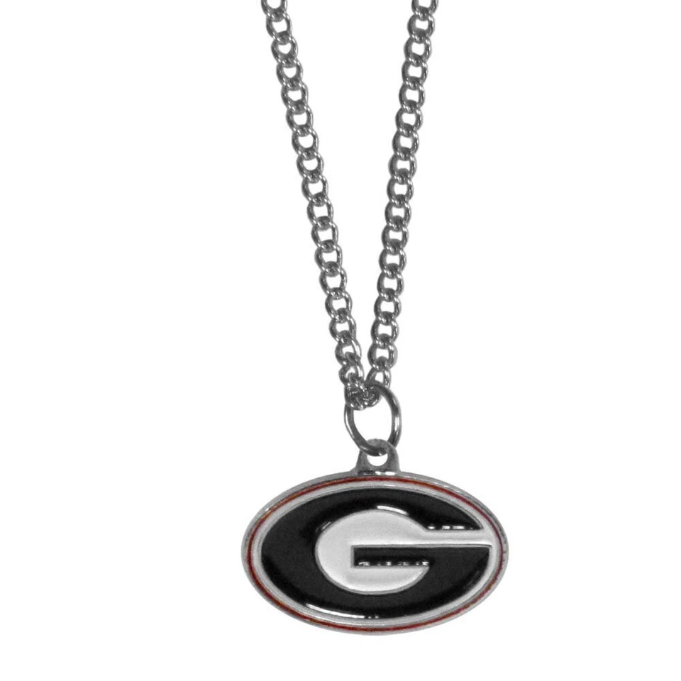 NUEVO COLLAR PLATA CADENA 18" UGA UNIVERSIDAD DE GEORGIA BULLDOGS PERROS TORO NCAA Foto 1 de 1
