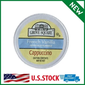 Grove Square Cappuccino Pods, French Vanilla, Single Serve, 50 Count (Pack of 1) - Picture 1 of 8