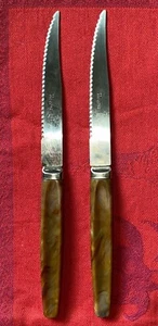 Cuchillo de cocina de colección REGENT ACERO INOXIDABLE mango de baquelita serrado 2 - Imagen 1 de 3