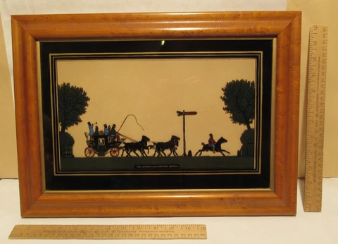 The LONDON and OXFORD COACH - Reverse PAINTING or SILHOUETTE - Birds Eye MAPLE Cover