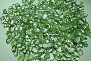 250 Crt WHOLESALE LOT TRANSPARENT GREEN AMETHYST PRASIOLITE CABOCHON GEMSTONE - Picture 1 of 11